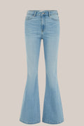 Hochgeschnittene Super Flared Jeans für Damen