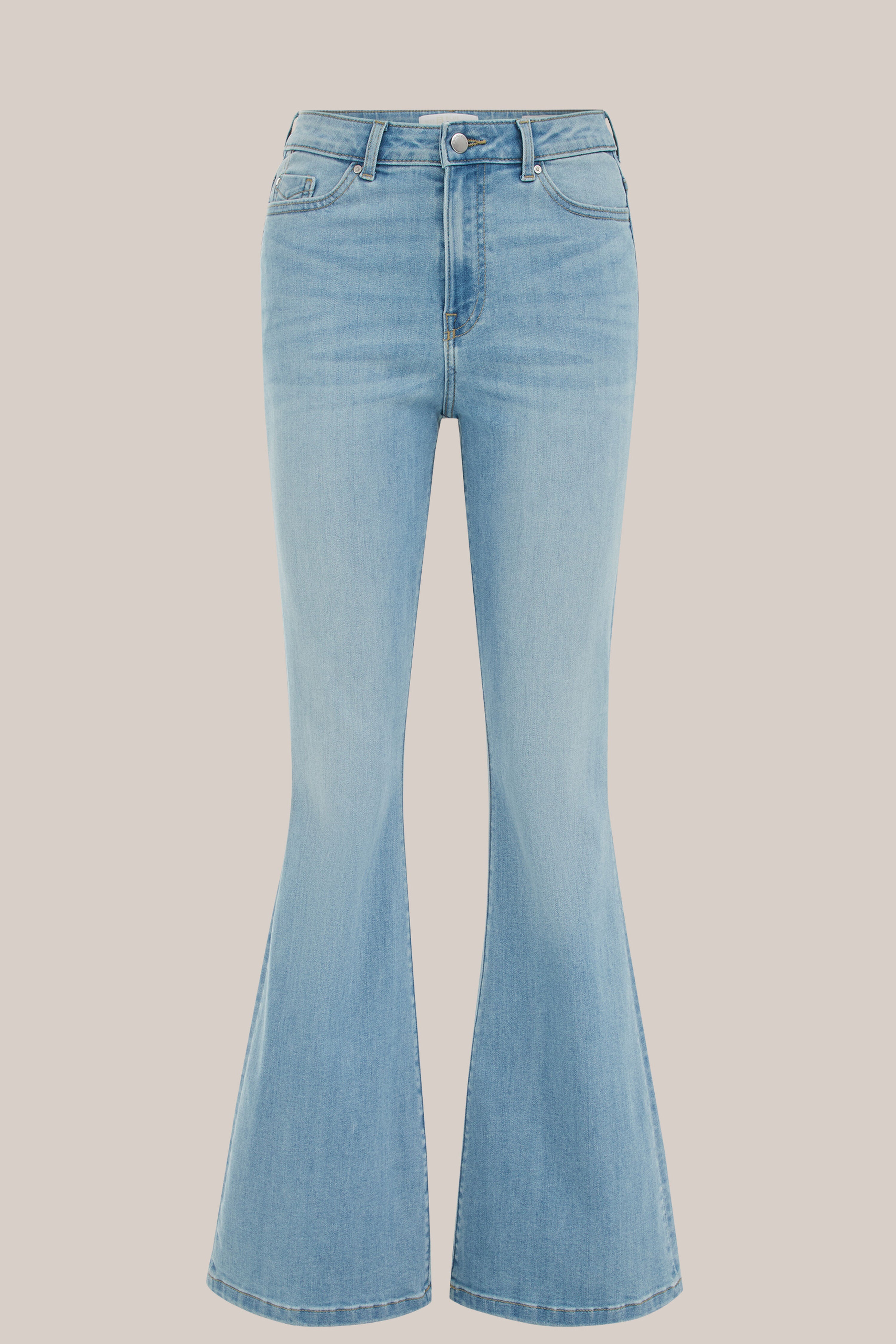 Hochgeschnittene Super Flared Jeans für Damen