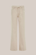 Damen-Jeans mit hoher Taille und weitem Bein.