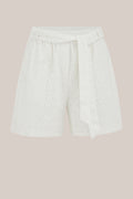 Locker geschnittene Damen-Shorts mit Lochstickerei.
